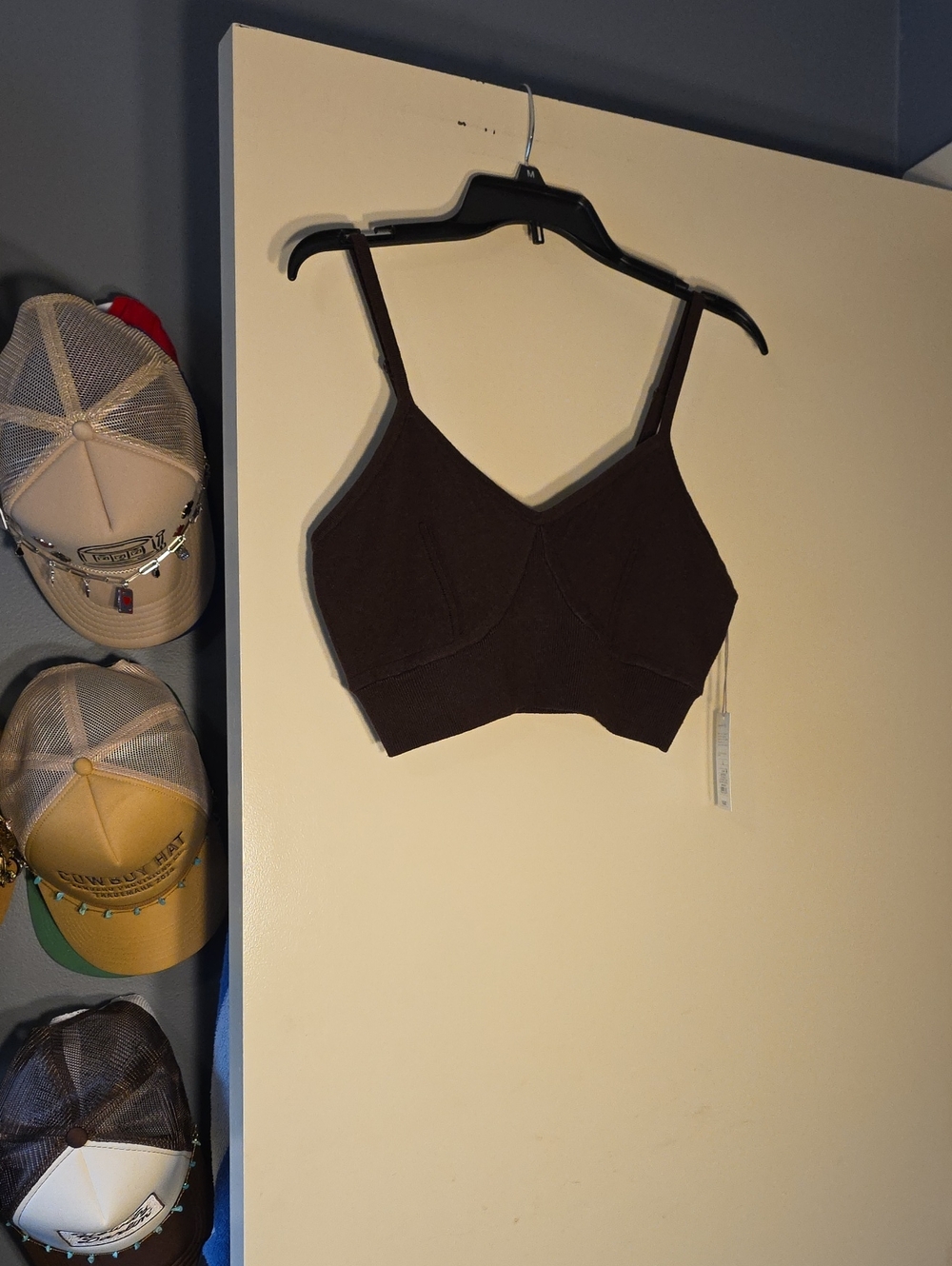 A New Day Dark Brown Crop Bralette